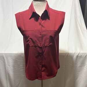 Chico's Burnt Sierra Sleeveless Button Down Shirt